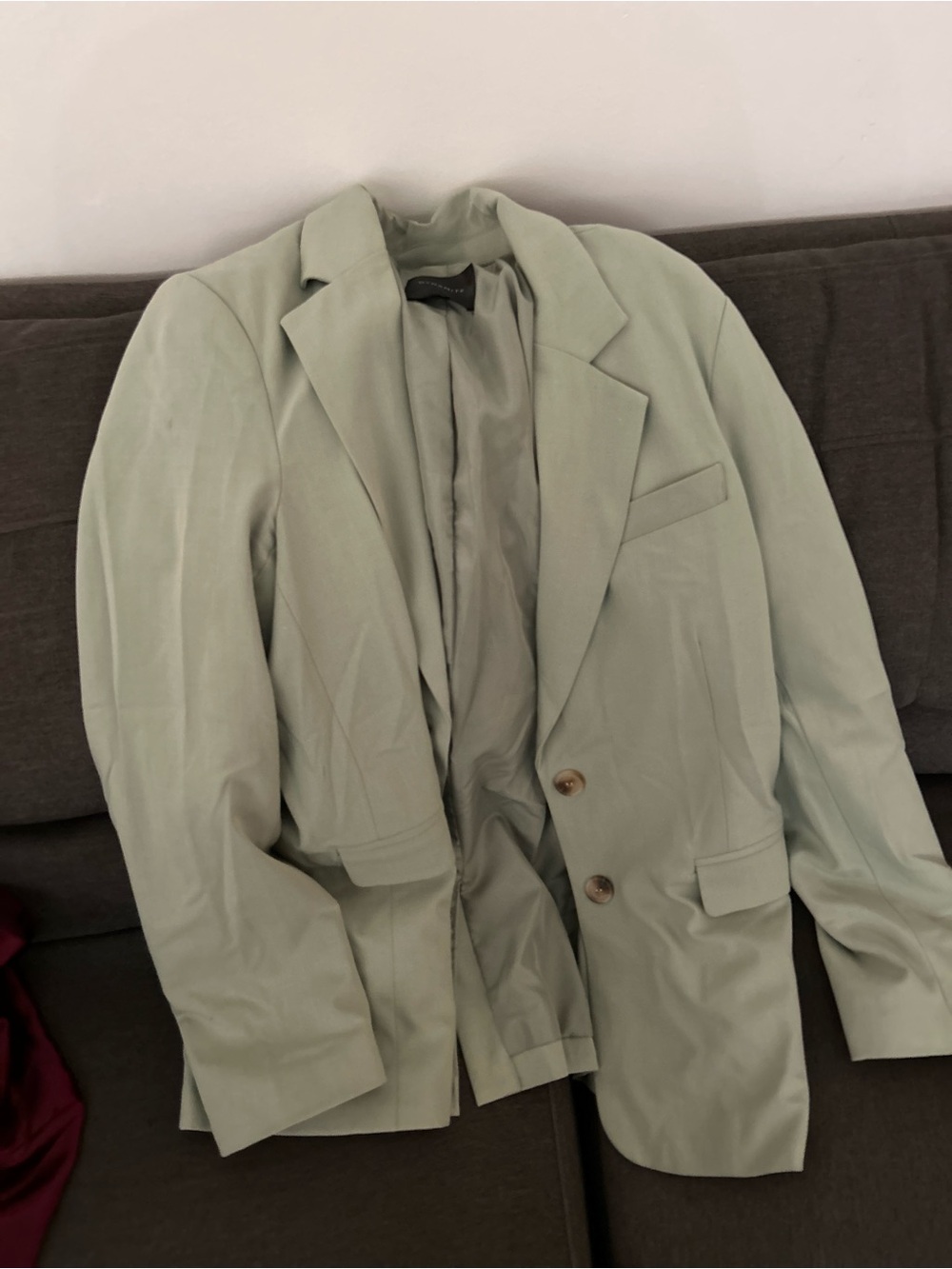 Womenβs Dynamite Light Sage Single-Breasted Blazer